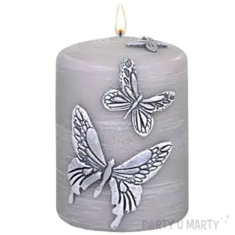 swieca pienkowa motyle szary adpal 100 70 mm