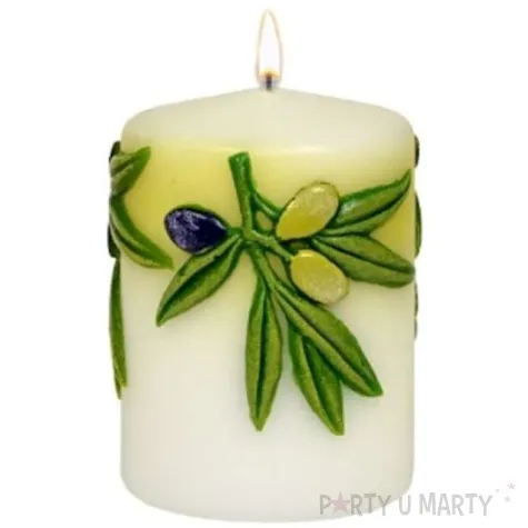 swieca pienkowa oliwka biala adpal 100 70 mm