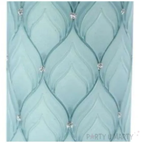 swieca pienkowa pawie oczka niebieska 130 mm ravi