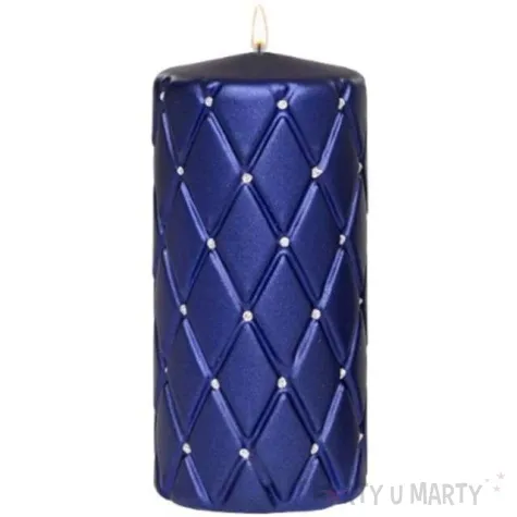 swieca pienkowa pikowana metaliczna granatowa adpal 150 70 mm