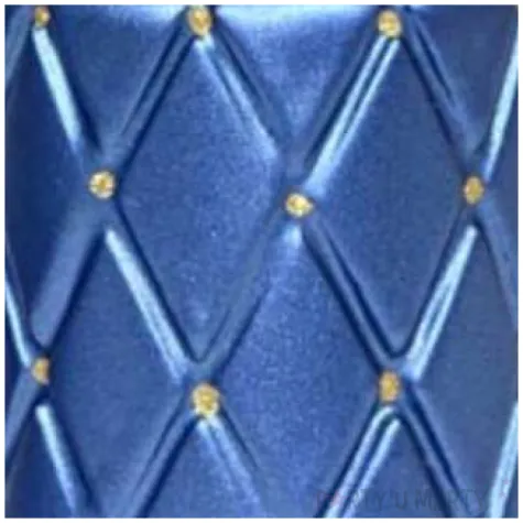 swieca pienkowa pikowana metaliczna niebieska adpal 100 70 mm