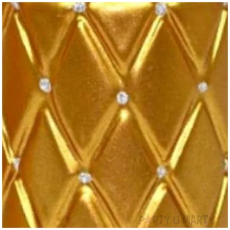 swieca pienkowa pikowana metaliczna zlota adpal 100 70 mm