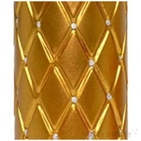 swieca pienkowa pikowana metaliczna zlota adpal 150 70 mm