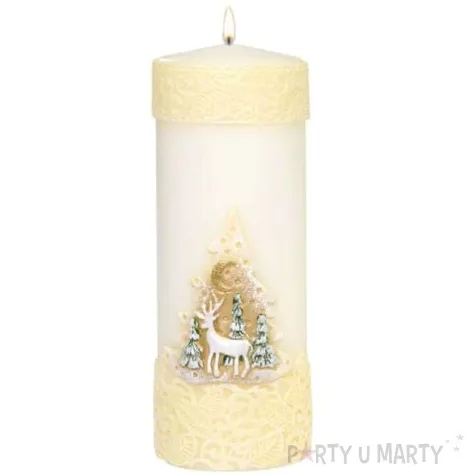 swieca pienkowa renifer bialo kremowa adpal 200 70 mm