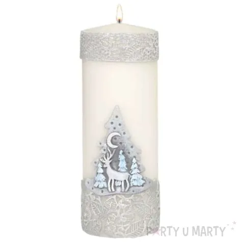 swieca pienkowa renifer bialo szara adpal 200 70 mm