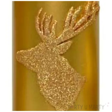 swieca pienkowa renifer zlota adpal 150 70 mm