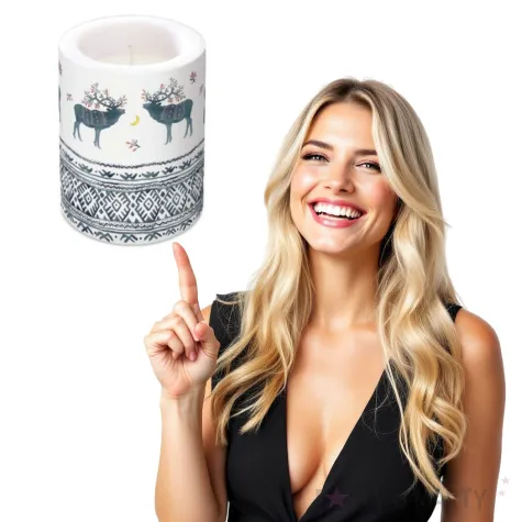 swieca pienkowa renifery skandynawskie paw 120 100mm