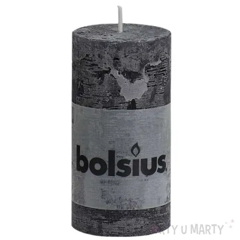 swieca pienkowa rustic antracytowa bolsius 100 50 mm