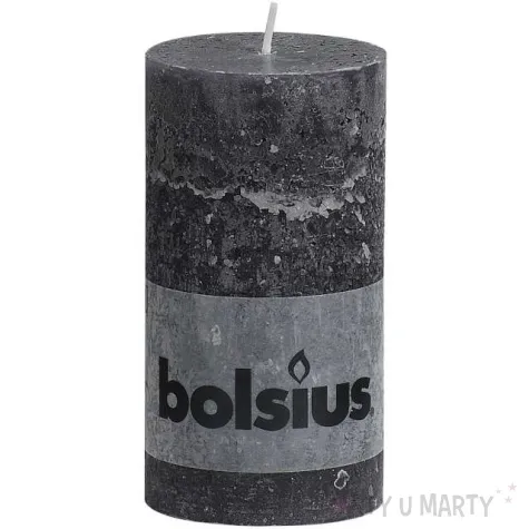swieca pienkowa rustic antracytowa bolsius 130 68mm