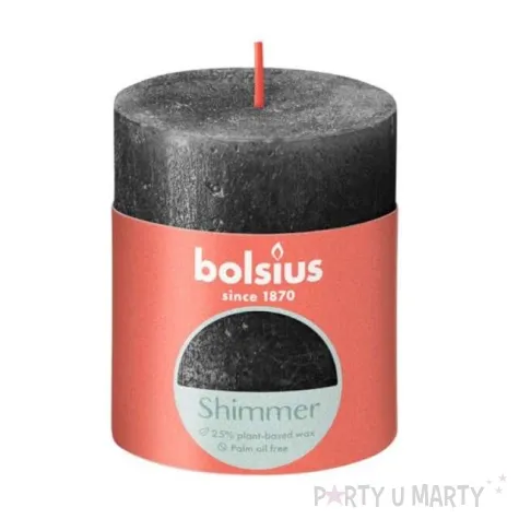 swieca pienkowa rustic antracytowy bolsius 80 68 mm