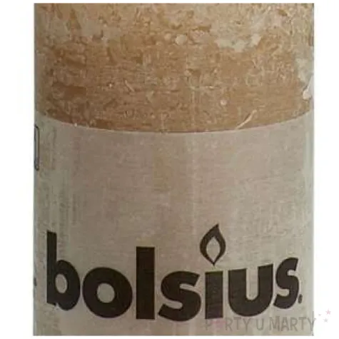 swieca pienkowa rustic bezowa bolsius 100 50 mm