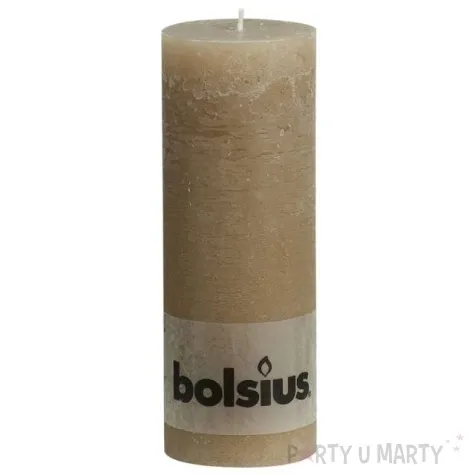 swieca pienkowa rustic bezowy pastel bolsius 190 68 mm