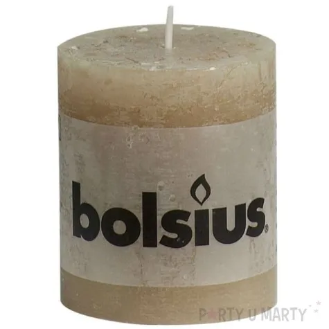 swieca pienkowa rustic bezowy pastel bolsius 80 68 mm