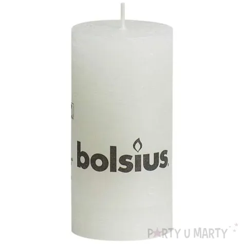 swieca pienkowa rustic biala bolsius 100 50 mm