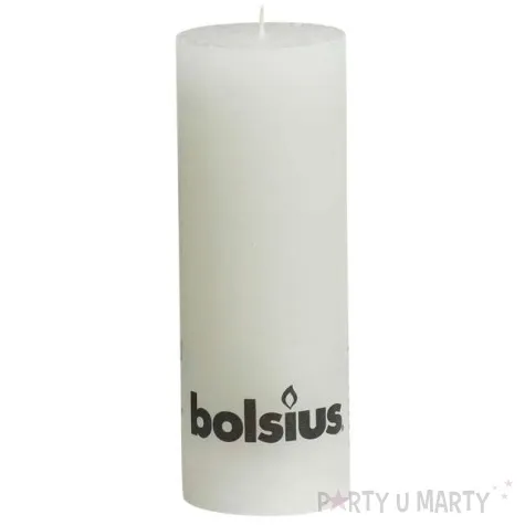 swieca pienkowa rustic biala bolsius 190 68 mm