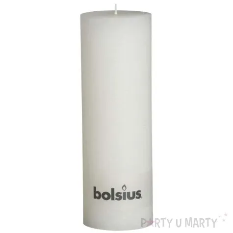 swieca pienkowa rustic bialy bolsius 300 100 mm