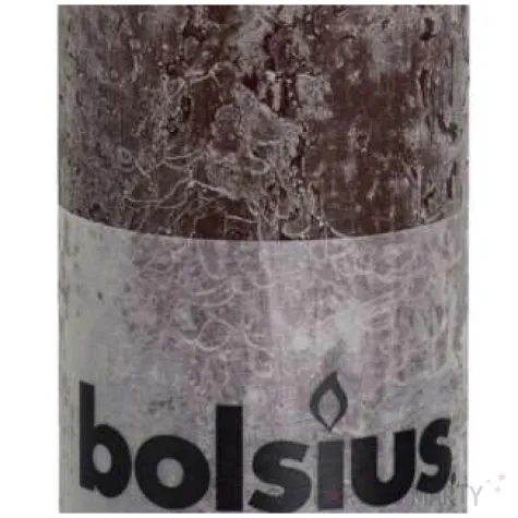 swieca pienkowa rustic brazowa bolsius 100 50 mm