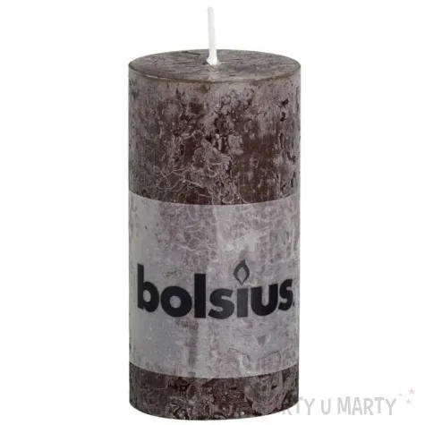 swieca pienkowa rustic brazowa bolsius 100 50 mm