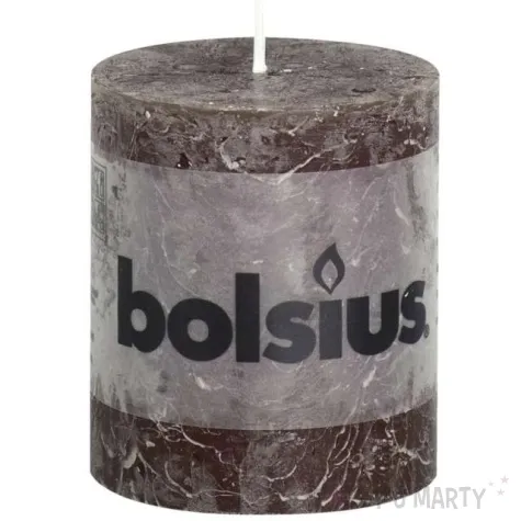 swieca pienkowa rustic brazowa bolsius 80 68 mm