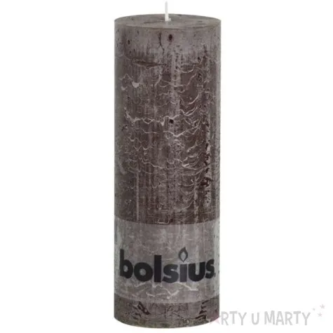 swieca pienkowa rustic brazowy czekoladowy bolsius 190 68 mm