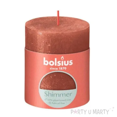 swieca pienkowa rustic bursztynowy bolsius 80 68 mm