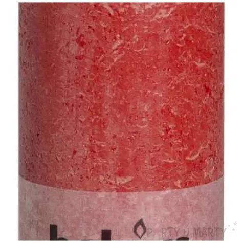 swieca pienkowa rustic czerwona bolsius 200 100 mm