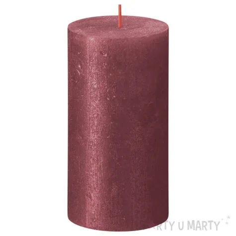 swieca pienkowa rustic czerwony bolsius 130 68 mm
