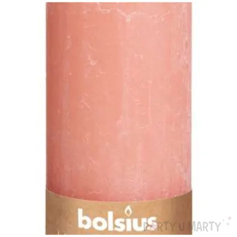 swieca pienkowa rustic divine earth rozowa bolsius 190 68 mm