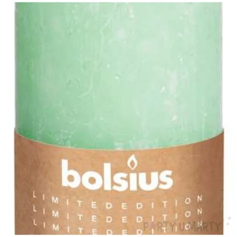 swieca pienkowa rustic divine earth zielona bolsius 130 68 mm