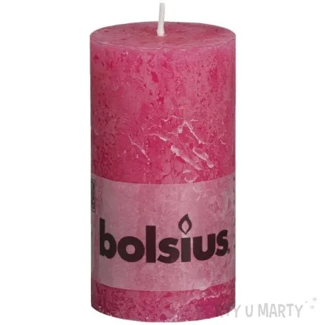 swieca pienkowa rustic fuksja 130 68mm