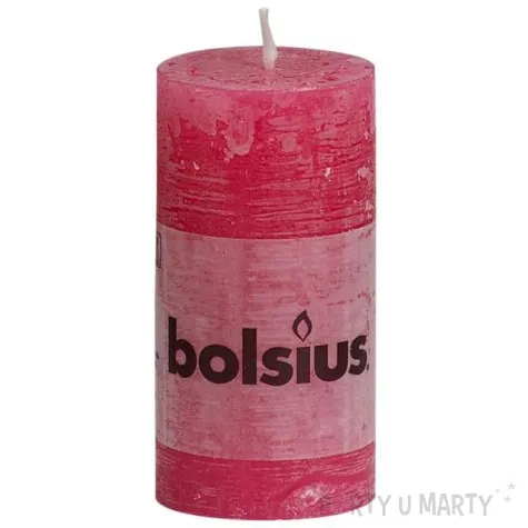 swieca pienkowa rustic fuksja bolsius 100 50 mm
