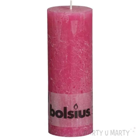 swieca pienkowa rustic fuksja bolsius 190 68 mm