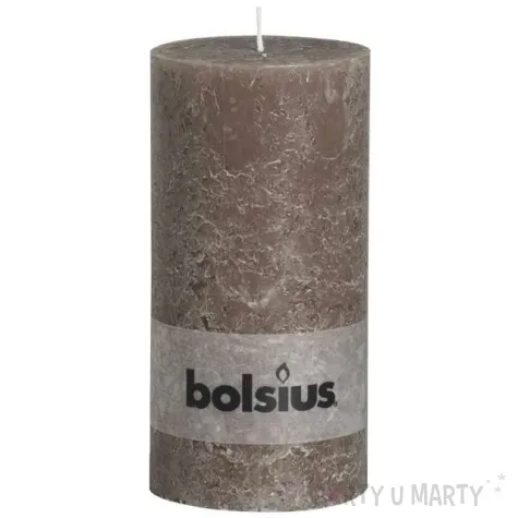 swieca pienkowa rustic kawowa bolsius 200 100 mm