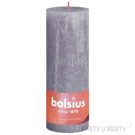 swieca pienkowa rustic lawendowy matowy bolsius 190 68 mm
