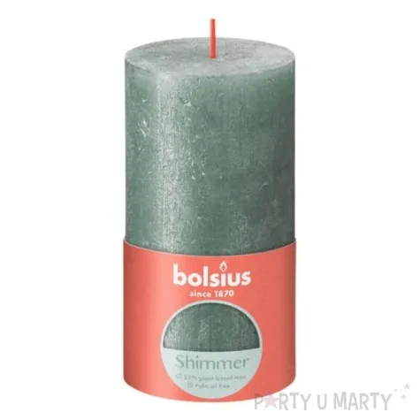 swieca pienkowa rustic lazurowy bolsius 130 68 mm
