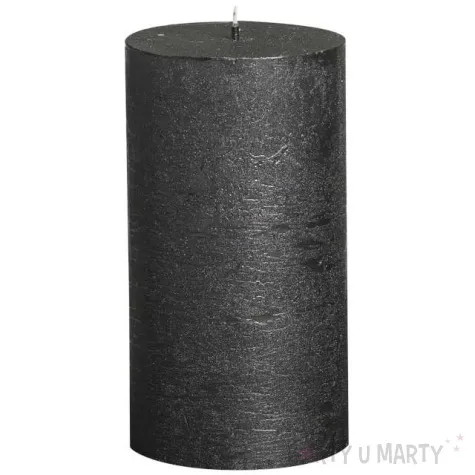 swieca pienkowa rustic metallic antracytowa bolsius 130 68mm