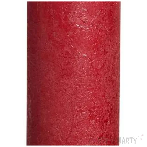 swieca pienkowa rustic metallic czerwona bolsius 190 68 mm