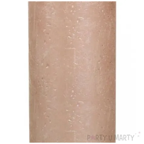 swieca pienkowa rustic metallic rozowe zloto bolsius 190 68 mm