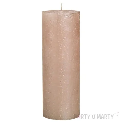 swieca pienkowa rustic metallic rozowe zloto bolsius 190 68 mm