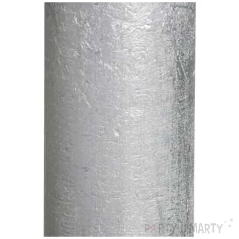 swieca pienkowa rustic metallic srebrna bolsius 190 68 mm