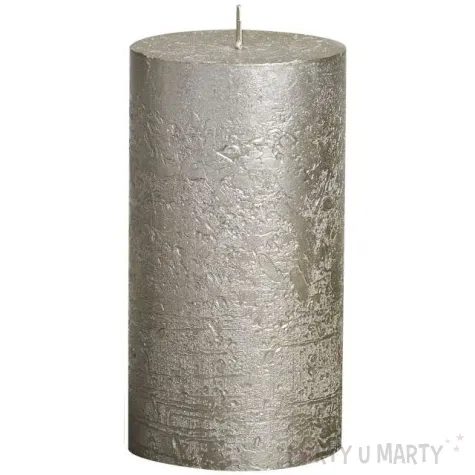 swieca pienkowa rustic metallic szampan bolsius 130 68mm