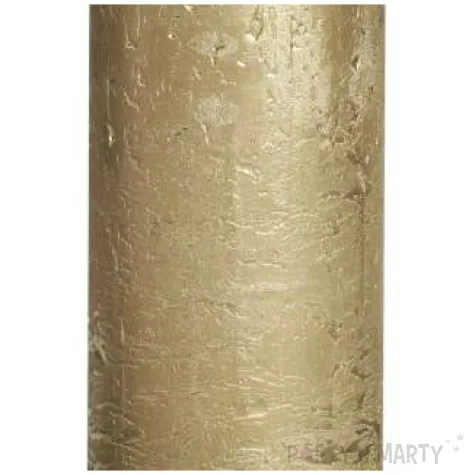 swieca pienkowa rustic metallic zlota bolsius 190 68 mm