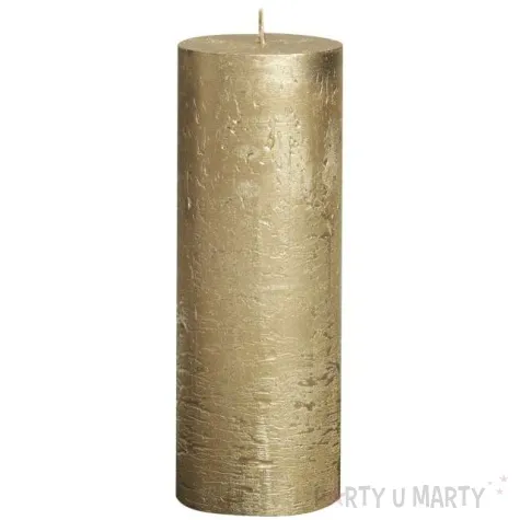 swieca pienkowa rustic metallic zlota bolsius 190 68 mm
