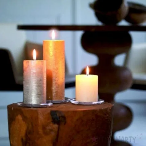 swieca pienkowa rustic metallic zlota bolsius 190 68 mm