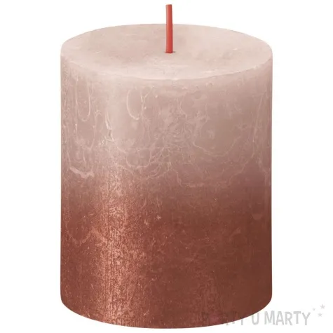 swieca pienkowa rustic mglisty roz bolsius 80 68 mm