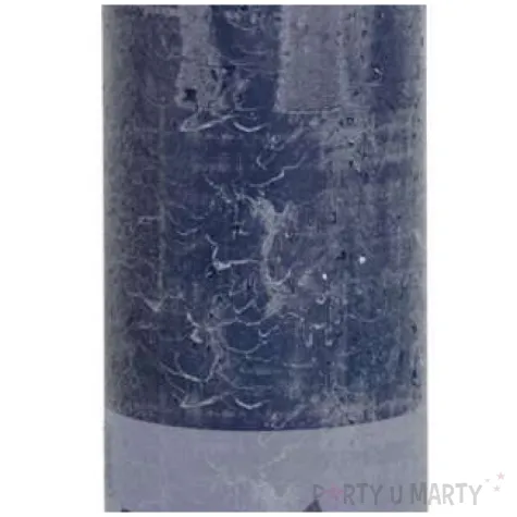 swieca pienkowa rustic niebieska ciemna bolsius 190 68 mm