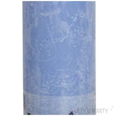 swieca pienkowa rustic niebieska jeansowa bolsius 190 68 mm