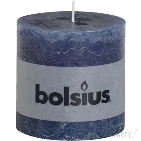 swieca pienkowa rustic niebieski ciemny bolsius 100 100 mm