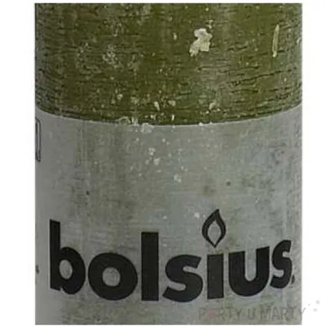 swieca pienkowa rustic oliwkowa bolsius 100 50 mm