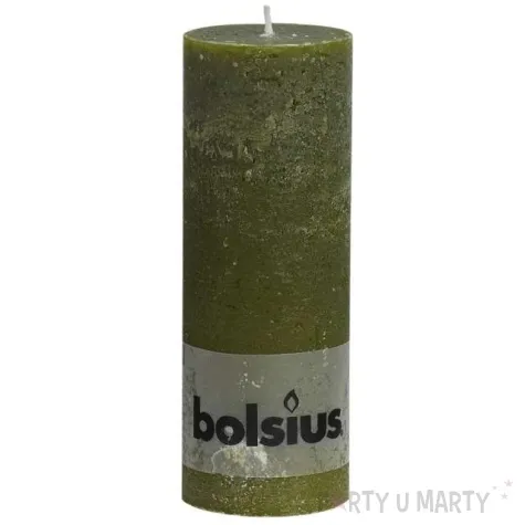 swieca pienkowa rustic oliwkowa bolsius 190 68 mm